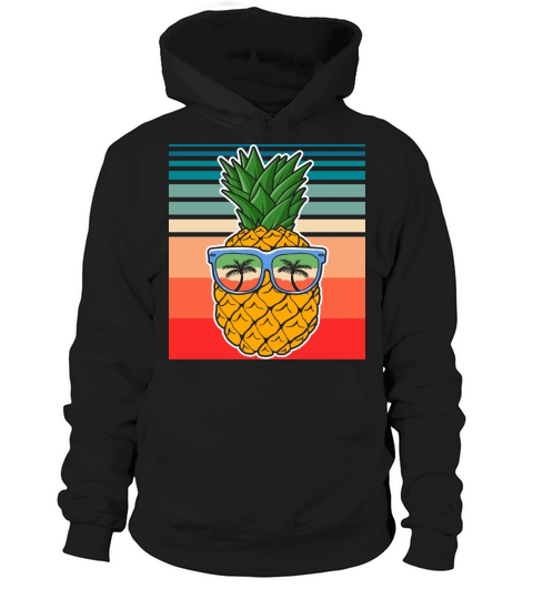 Pineapple Retro Vintage Summer Hoodie Unisex
