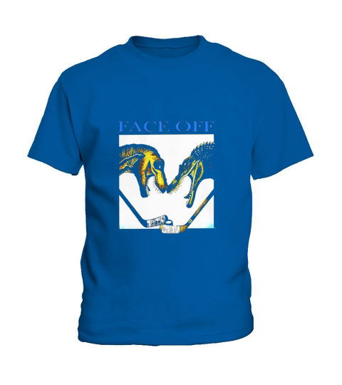 Hockey Dinosaurs Shirt Face Off Kids T-Shirt