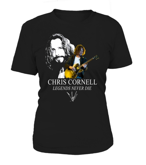 Chris Cornell play guitar legends never die signature Women's T-Shirt