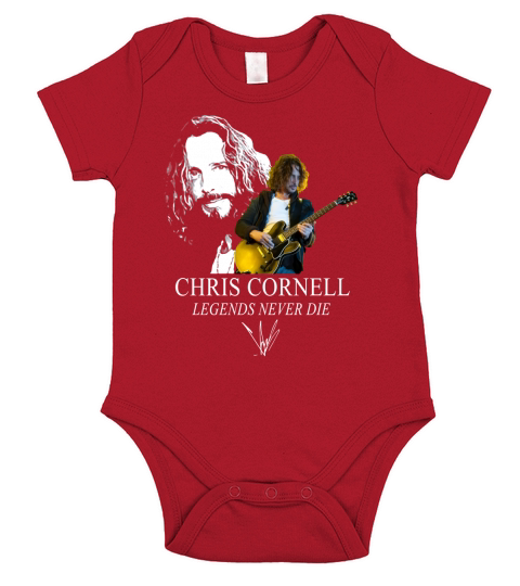 Chris Cornell play guitar legends never die signature Short Sleeve Baby One-Piece