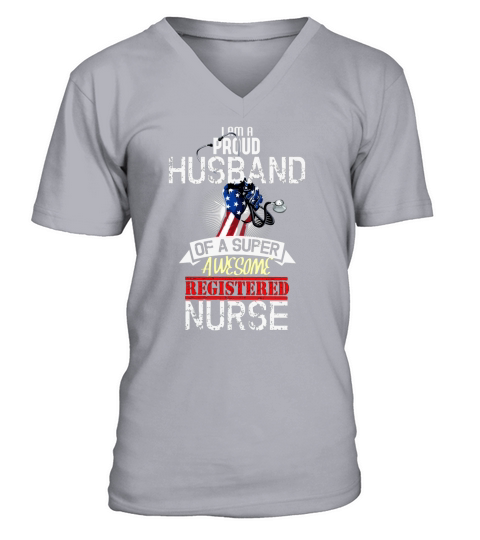 Husband of a Registered Nurse Premium V-Neck T-shirt