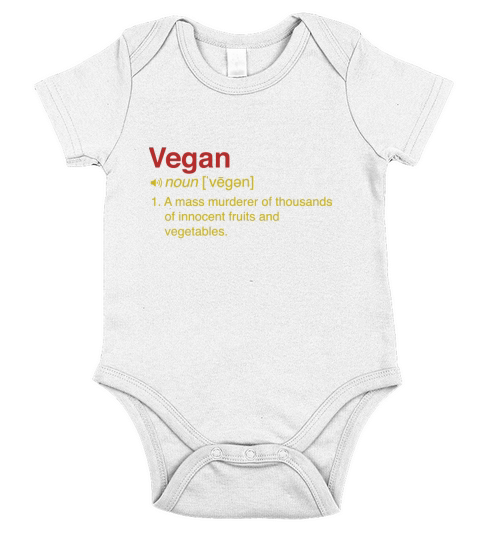 Funny Vegan Definition Short Sleeve Baby One-Piece