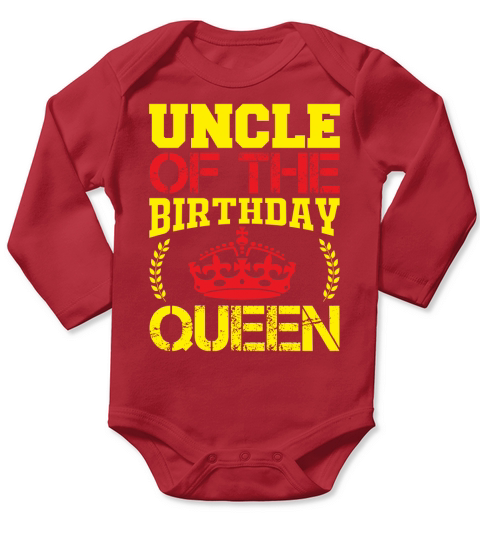 Uncle of the birthday queen Long Sleeve Baby One-Piece