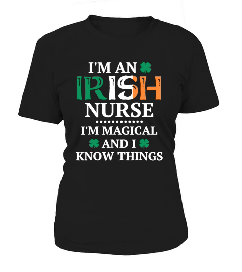 Premium St Patricks Day Nurse Irish Magical & I Know Things T shirt - Coffee Mug (colored) Women's T-Shirt