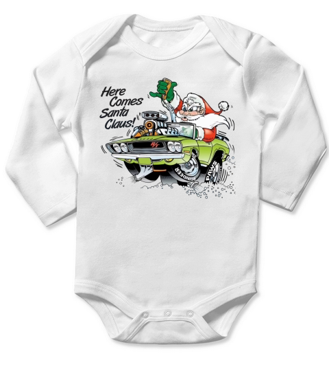 Mopar - santa clause comes Long Sleeve Baby One-Piece