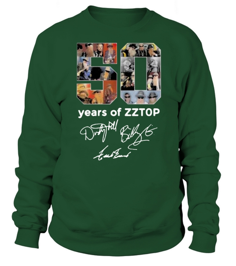 50 Years Of Zz Top Thank You For Memories Signature Sweatshirt Unisex