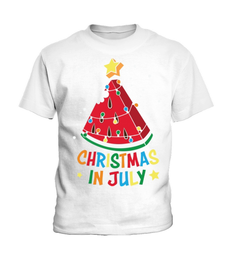 Watermelon Christmas in July Xmas Kids T-Shirt