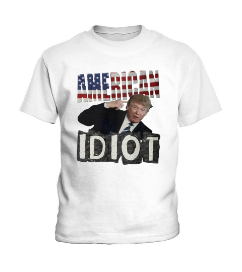 Donald trump american idiot independence day shirt Kids T-Shirt