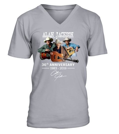Alan Jackson 36th anniversary 1983-2019 signature shirt - Trucker Cap V-Neck T-shirt