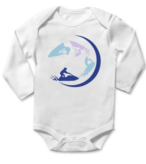 jet ski freestyle entertainment group 1 Long Sleeve Baby One-Piece