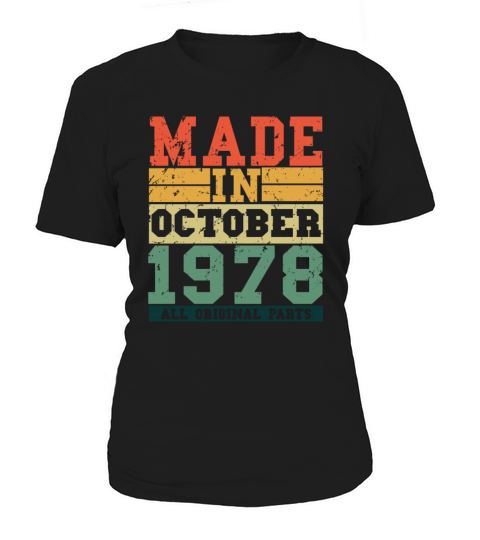 1978 Birthday october Vintage Saying Women's T-Shirt