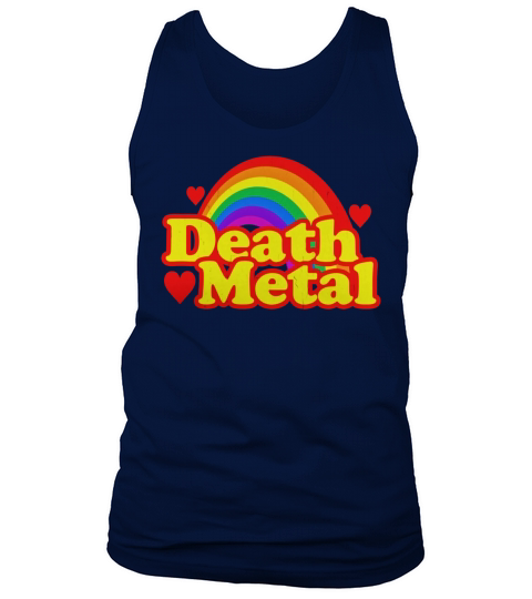 Funny Death Metal Rainbow vintage distressed look T-Shirt Tank Top Unisex