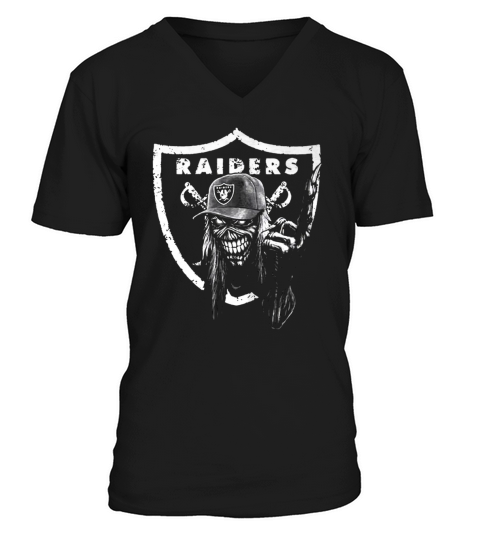 COOL RAIDERS SHIRT WITH EDDIE FROM IRON MAIDEN V-Neck T-shirt