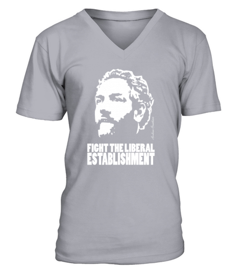Breitbart - Fight the Liberal Establishment - black V-Neck T-shirt