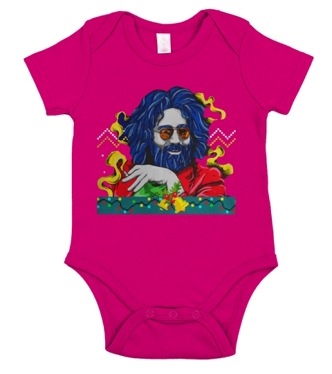 Jerry garcia Grateful Dead Merry Christmas shirt Short Sleeve Baby One-Piece