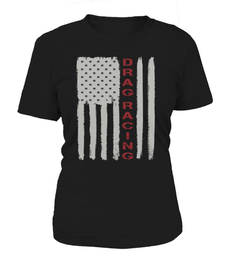 American Flag Drag Racing Car T-Shirt Gift Women's T-Shirt