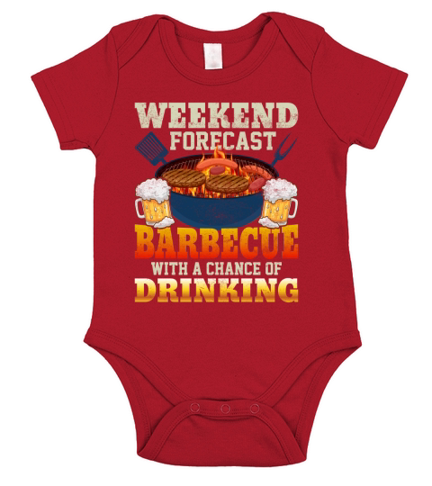 WEEKEND FORECAST BARBECUE BBQ Short Sleeve Baby One-Piece