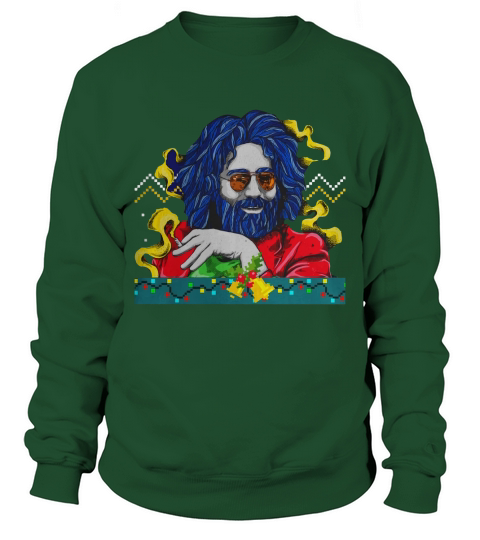 Jerry garcia Grateful Dead Merry Christmas Sweatshirt Unisex