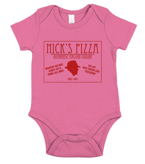 Nicks Pizza Authentic Italian Cuisine Short Sleeve Baby One-Piece