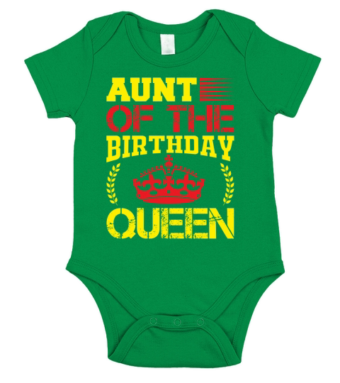Aunt of the birthday queen Short Sleeve Baby One-Piece