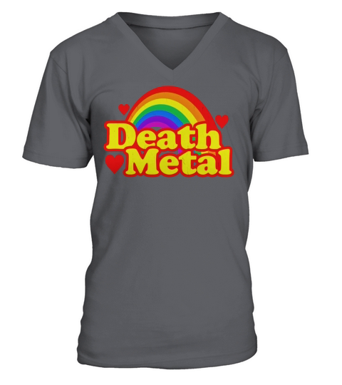 Funny Death Metal Rainbow vintage distressed look T-Shirt V-Neck T-shirt