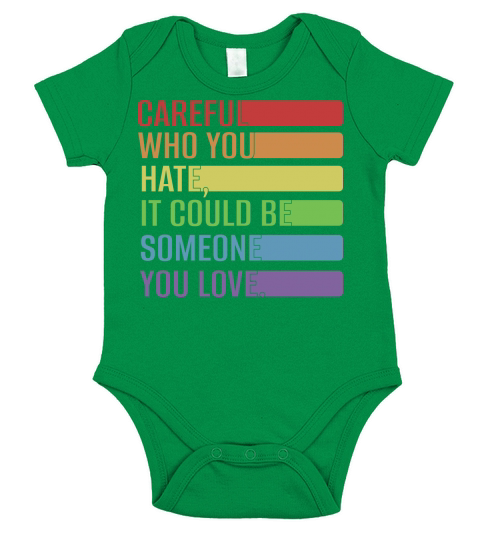 Careful Who You Hate Transgender Short Sleeve Baby One-Piece
