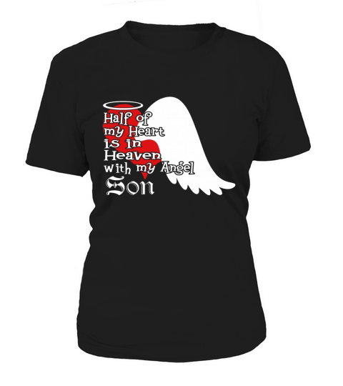Half Of My Heart In Heaven Angel Son Women's T-Shirt