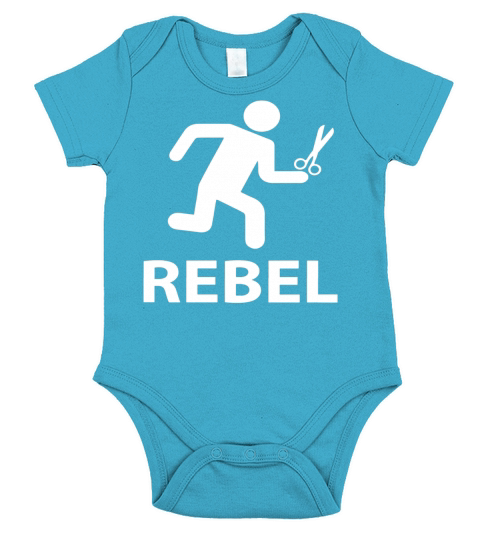 Rebel  logo Short Sleeve Baby One-Piece