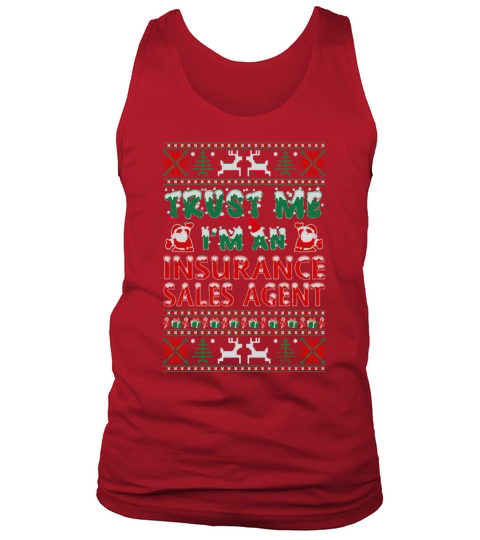 Insurance Sales Agent Christmas Ugly Sweater Shirt - Mens Premium T-Shirt Tank Top Unisex