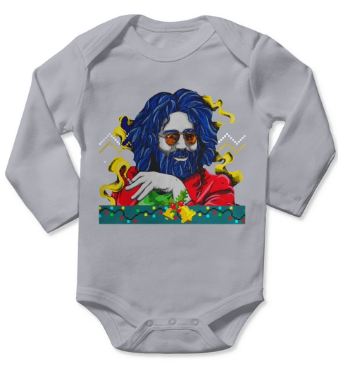 Jerry garcia Grateful Dead Merry Christmas shirt Long Sleeve Baby One-Piece
