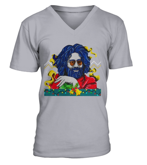 Jerry garcia Grateful Dead Merry Christmas shirt V-Neck T-shirt