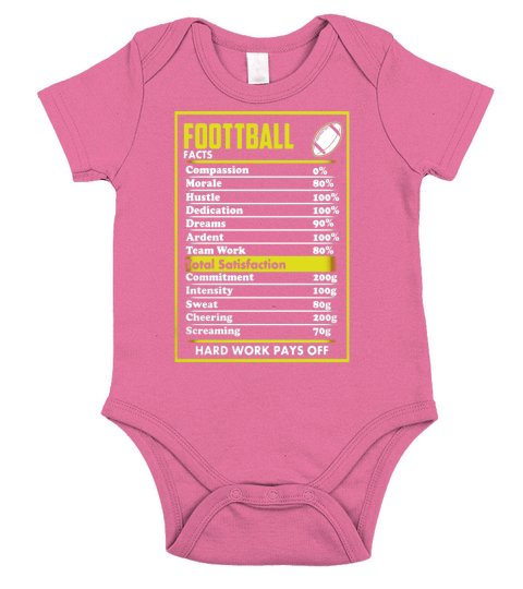 Funny Football Facts  Hard Work Pays Off Short Sleeve Baby One-Piece