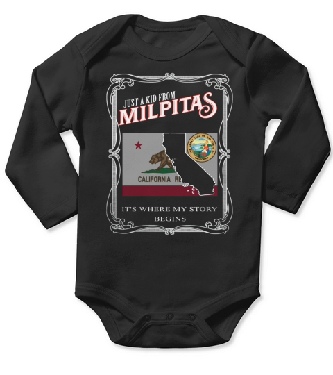 Milpitas - CALIFORNIA Long Sleeve Baby One-Piece