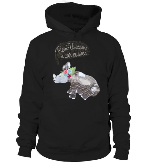Real Unicorns wear curves Hoodie Unisex