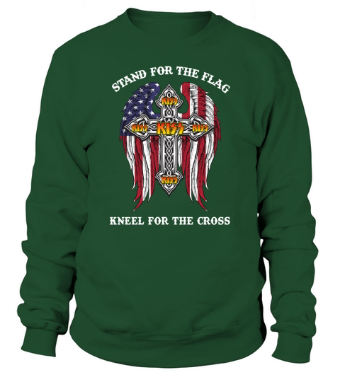 Stand For The Flag Kneel For The Cross Kiss Sweatshirt Unisex