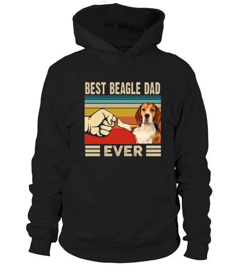 Vintage Best Beagle Dad Ever Hoodie Unisex
