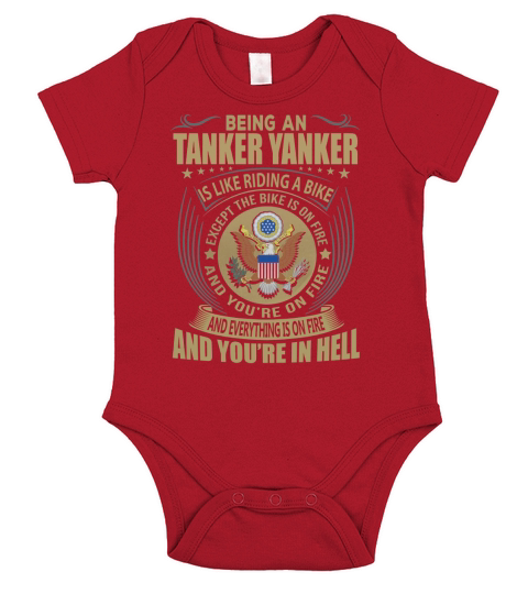 Being a Tanker Yanker like Riding a Bike Job Title Shirts Short Sleeve Baby One-Piece
