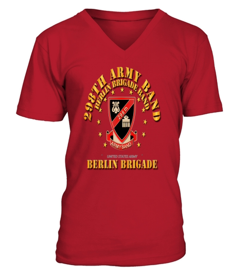 298TH ARMY BAND BERLIN BRIGADE 75 V-Neck T-shirt