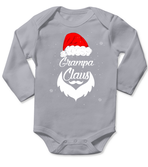 Original Funny Christmas Grampa Santa Hat Matching Family Xmas Gifts sweater Long Sleeve Baby One-Piece