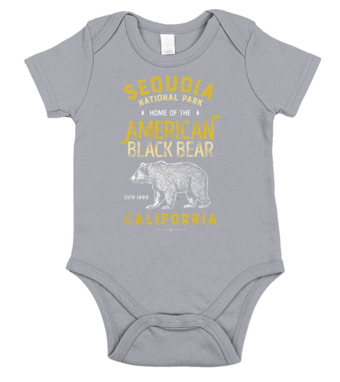 Sequoia National Park T Shirt Vintage California Bear Short Sleeve Baby One-Piece