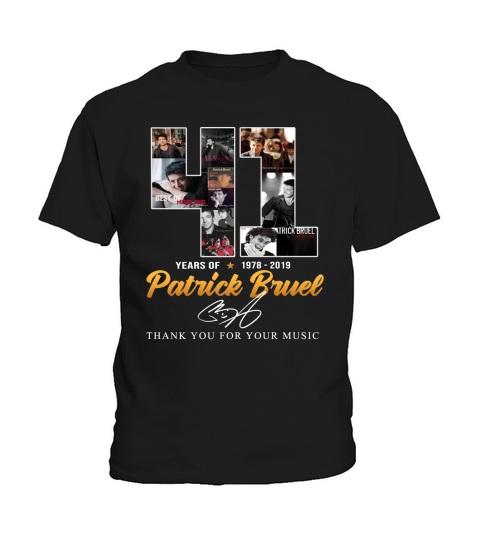 Thank You For The Memories 41 Years Of Patrick Bruel 1978-2019 shirt Kids T-Shirt