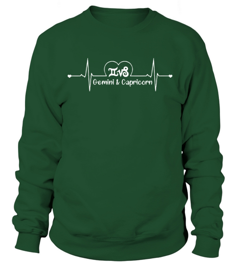 GEMINI AND CAPRICORN - ZODIAC HEARTBEAT Sweatshirt Unisex