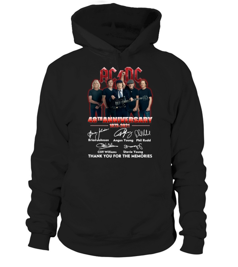 ACDC 48th anniversary 1973-2020 thank you for the memories signatures Hoodie Unisex
