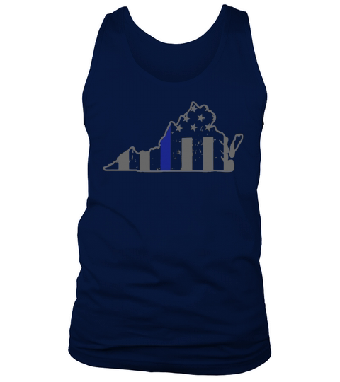 Virginia State Police &amp;amp;amp; Law Enforcement Thin Blue Line Shirt Tank Top Unisex