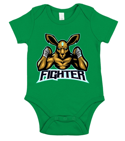 kangaroo fighter esport logo Short Sleeve Baby One-Piece