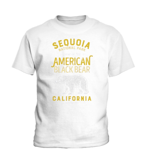 Sequoia National Park T Shirt Vintage California Bear Kids T-Shirt