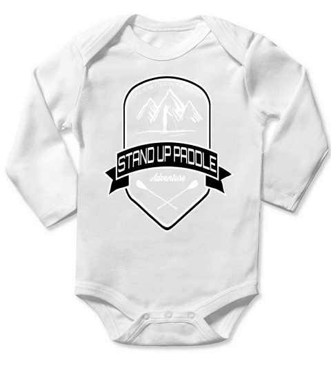 SUP ADVENTURE - BADGE - Mens Tall T-Shirt Long Sleeve Baby One-Piece