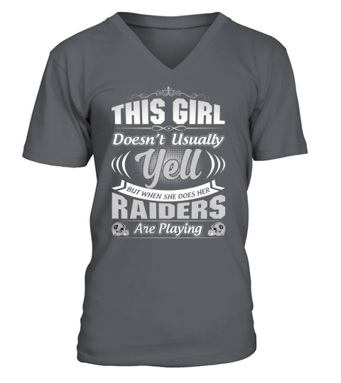 This Girl Is A Raiders Fan V-Neck T-shirt