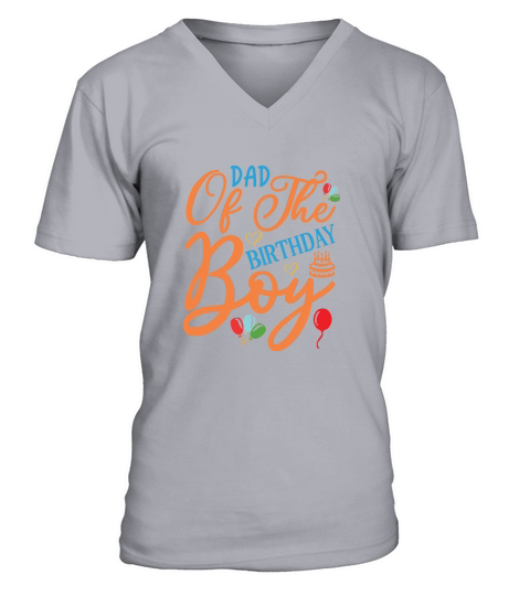 Dad of the birthday boy V-Neck T-shirt