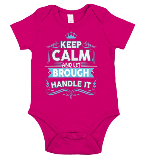 Keep calm BROUGH, BROUGH tshirt Short Sleeve Baby One-Piece